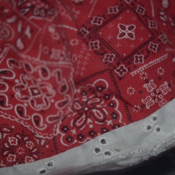 Blueberi Blvd Red Bandana Top Flutter Sleeves and pants 2 pc set 18 months - Picture 5 of 11